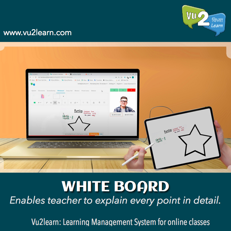 Vu2Learn's tweet photo. Online Teaching becomes effective with Vu2learn’s #LMSsolution. It offers a unique whiteboard that gets easily connected to a digital pad. The Teacher can now write &amp; draw to explain a topic to the students.
https://t.co/0zQ9Hk2wOY
#OnlineEducation #OnlineClasses #edtech #Learn https://t.co/l7bG9jJ0yW