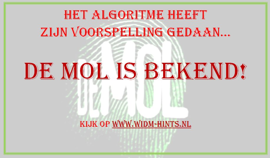 widm_hints_NL's tweet image. 6 hints uit aflevering 4.
Bekijk ze op widm-hints.nl

#widm #moltalk #widm2020 #wieisdemol