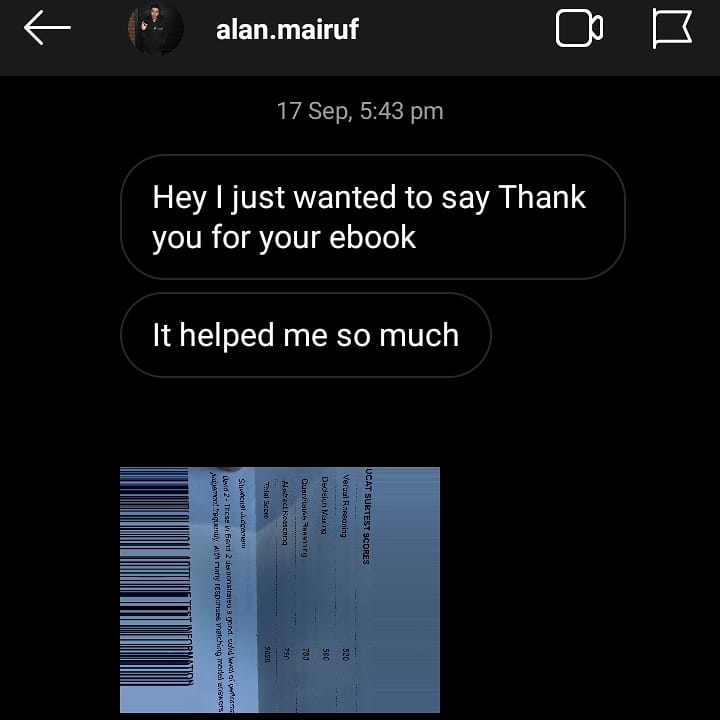 AcetheUCAT's tweet photo. More amazing reviews from Ace the UCAT students!

Created by a medical student who scored 835 Band 1 (99th Percentile), the Ace the UCAT Course e-book 2020 is available for only £14.99, with unlimited FULL bursaries available for students from lower income backgrounds. 

#ucat https://t.co/e019plSi1t