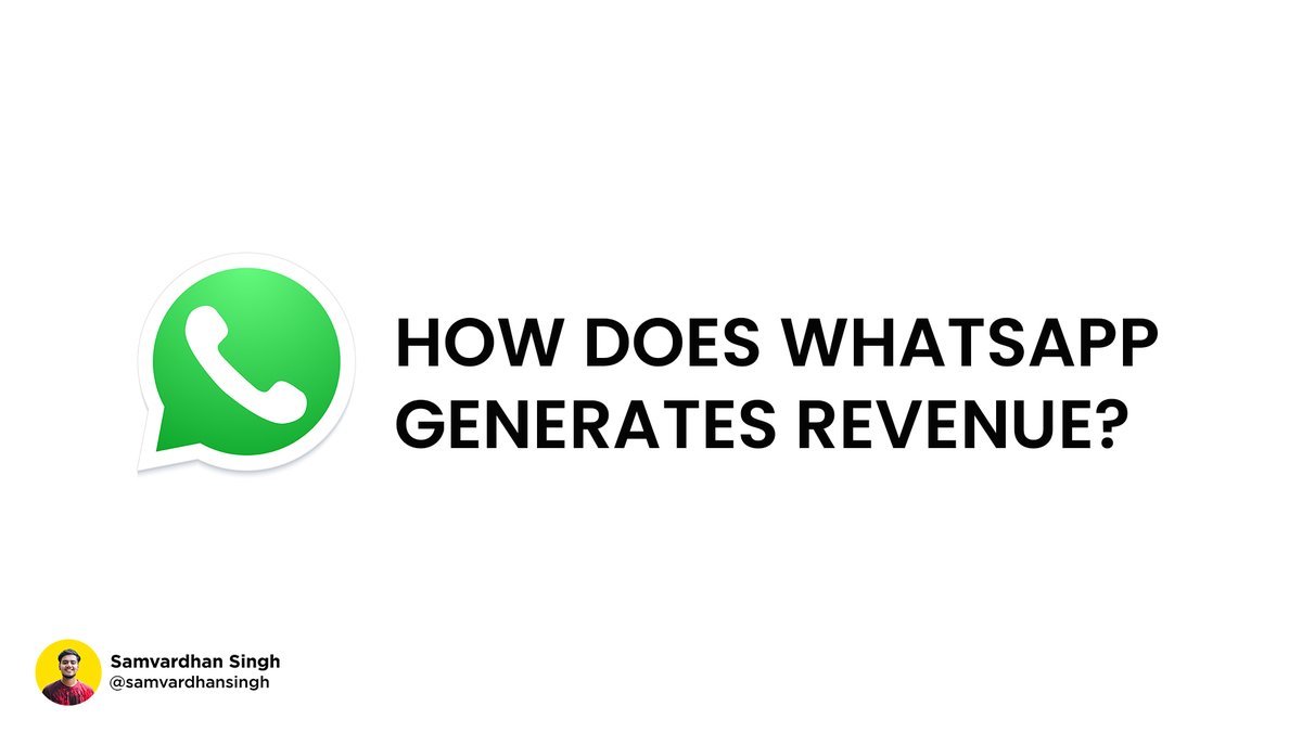 Do you use Whatsapp?We all are using this application for years and it's an incredible app for texting, calling (audio/video), and media sharing.Do you know how Whatsapp makes money?A THREAD :(Read till end!)