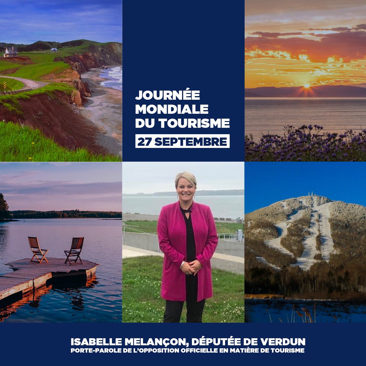 #27sept #JournéemondialeduTourisme. Cette année, cette journée prend toute sa signifiance pour notre industrie touristique qui traverse une période difficile et qui a plus que jamais besoin de notre soutien.⚜️À tous les acteurs du milieu, je reste présente et mobilisée pour VOUS.