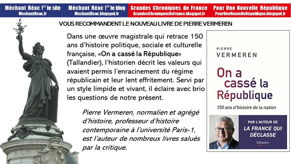 Mechant_Reac's tweet photo. A lire le nouvel ouvrage de #PierreVermeren paru aux @Ed_Tallandier ainsi que l'entretien de l'historien par @GuilPerrault pour le @FigaroVox. Passionnant !
https://t.co/nB12XOaBsI https://t.co/eF4IZROfcn
