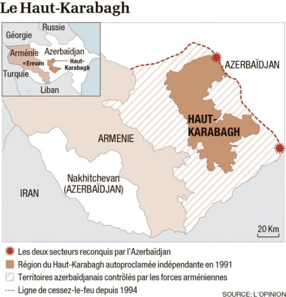  #Azerbaijan -  #Armenie / | Une carte pour mieux comprendre le conflit en cours.