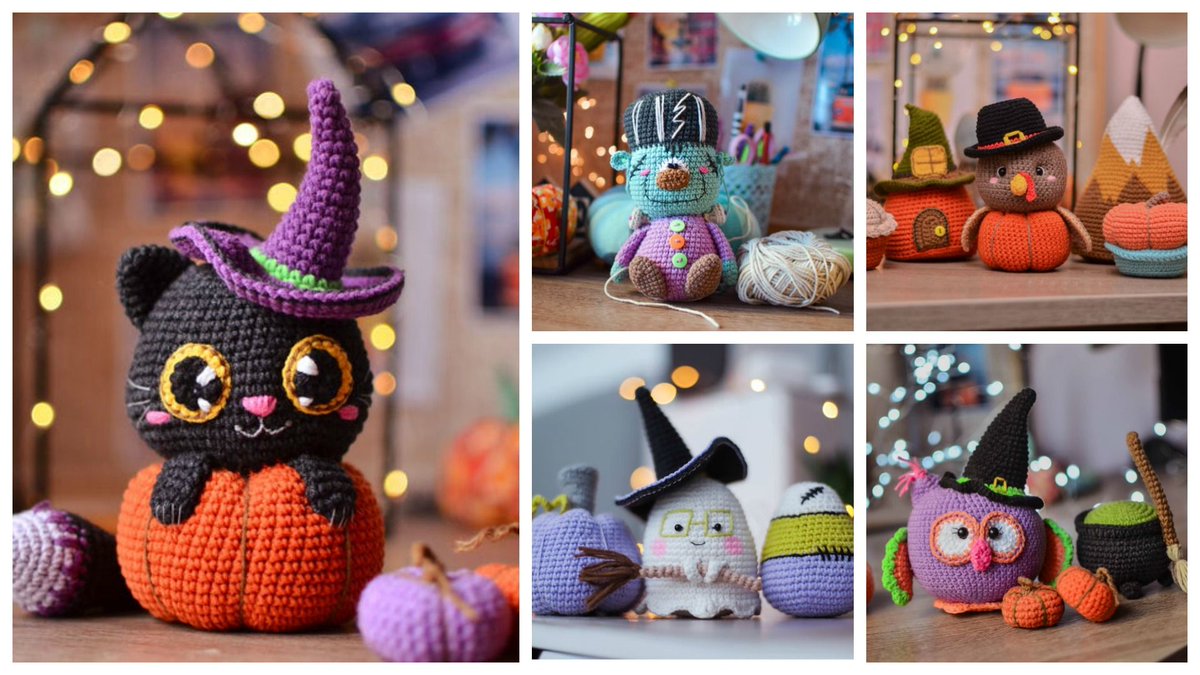 knithacker's tweet photo. Designer Spotlight: The Best Halloween Amigurumi Designed By Tatyana Lysenko of Magicfilament: 👉 https://t.co/WWI0h0Av5i #crochet #handmade #diy #amigurumi #halloween #crochetpattern #halloweenpatterns 🎃🍬👻 https://t.co/D1Yex1gOWr