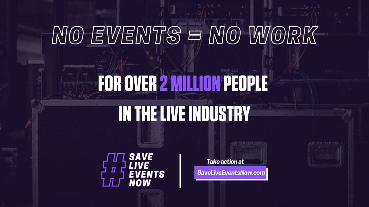 .<a href="/RepHaleyStevens/">Rep. Haley Stevens</a> <a href="/SenStabenow/">Sen. Debbie Stabenow</a> <a href="/SenGaryPeters/">Senator Gary Peters</a> To save live events, we need to save the workers who power them. Please take action to support the millions of Americans who are out of work until live events can resume #SaveLiveEventsNow