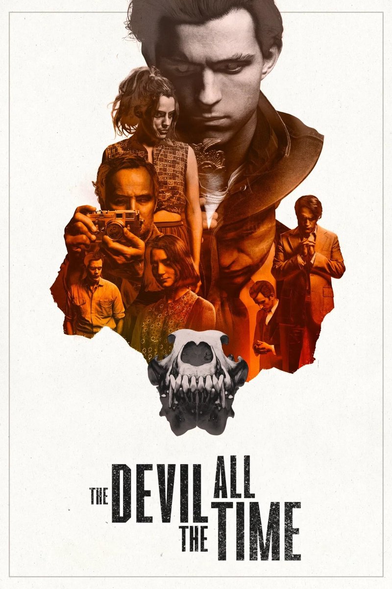 Been thinking a lot about THE DEVIL ALL THE TIME, a ferociously violent, ultra-gloomy and break-neck paced slice of Southern Gothic full of BIG performances, extravagantly beautiful compositions and elaborately grimy production design. (1/23)