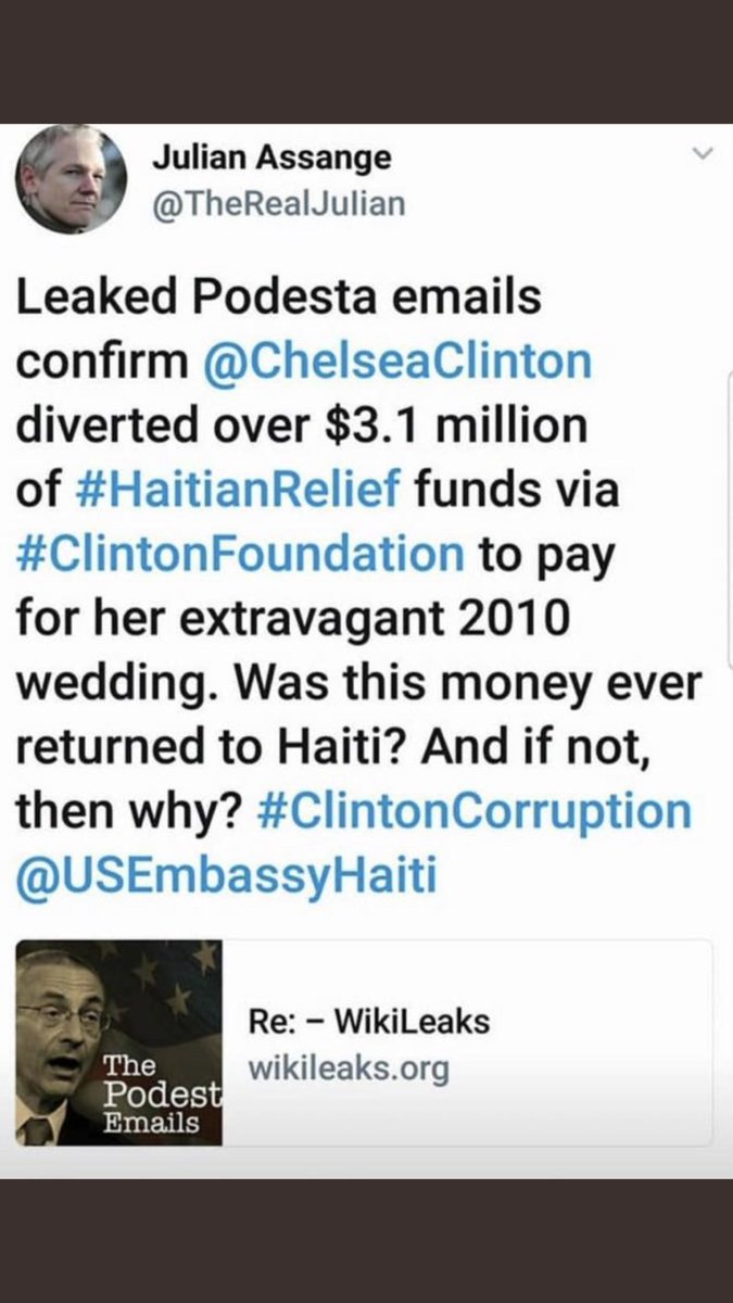 RealFletch17's tweet photo. Hey @HillaryClinton and @ChelseaClinton what say you??? #ClintonCrimeFamily #HaitiGate https://t.co/lIvKmVk0Ue