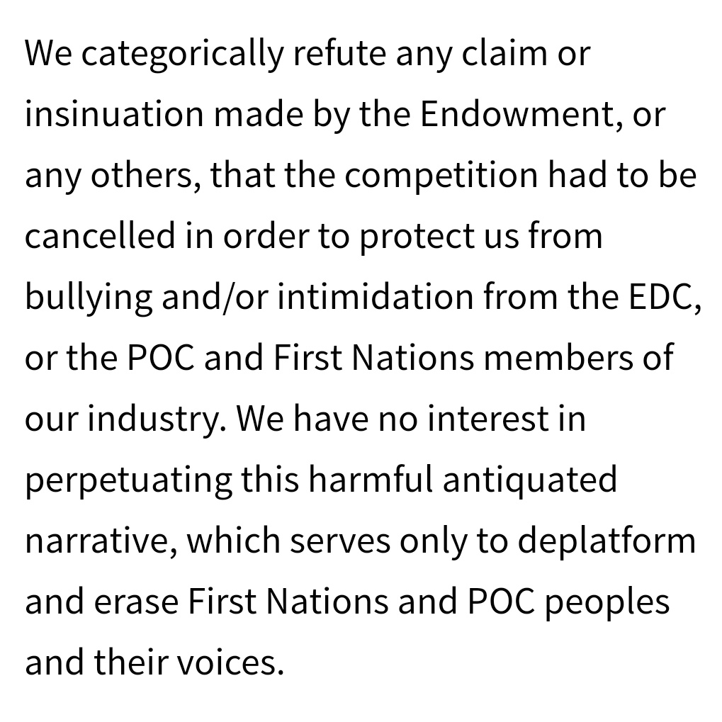 AND THEN.30 white semi-finalists, all aged 18-25 as per the scholarship conditions, hit back.They were going to *resign en masse* before the Fund (without telling them first) cancelled the award for 2020.5/9