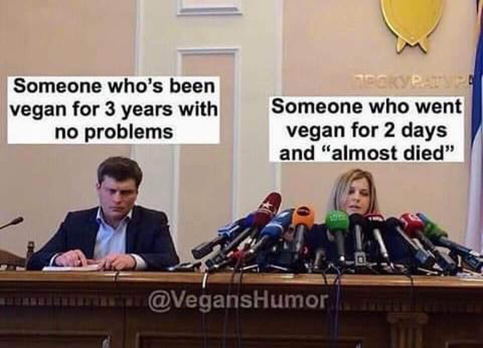 vegannutrition1's tweet photo. Long-term vegans speak up! We need to hear you from the back. 😀 https://t.co/La8SnUyc3u