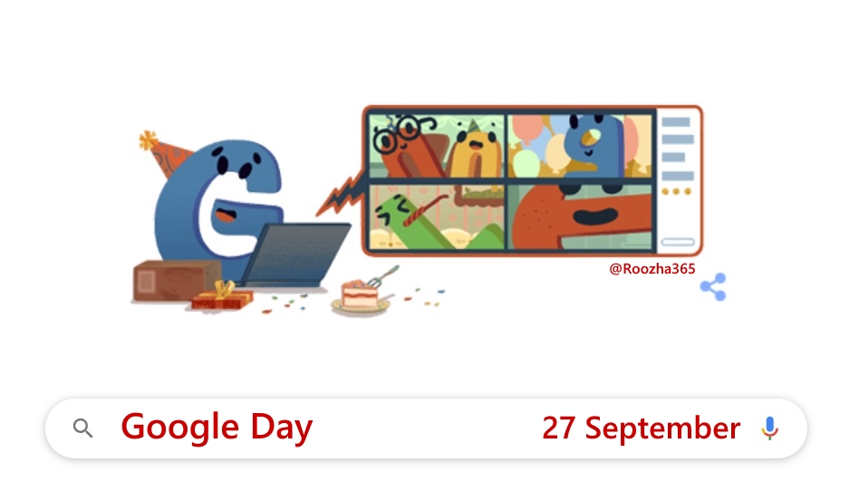 Roozha365's tweet image. ۲۷ سپتامبر #روز_گوگل است. ۲۷سپتامبر ۱۹۹۸ بزرگترین موتور جستجوی دنیا رسما متولد شد. تصور کنید اگر فقط یک روز این غول جستجوگر در دنیای امروز ما نباشد
#روزها
#GoogleDay 
#Google 
t.me/Roozha365