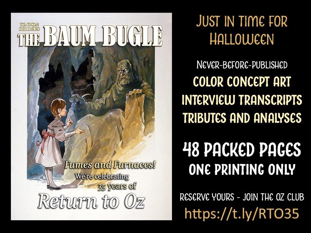 Our Bugle contributor wrote for @wearecultonline about the upcoming Autumn Bugle issue celebrating Return to Oz: