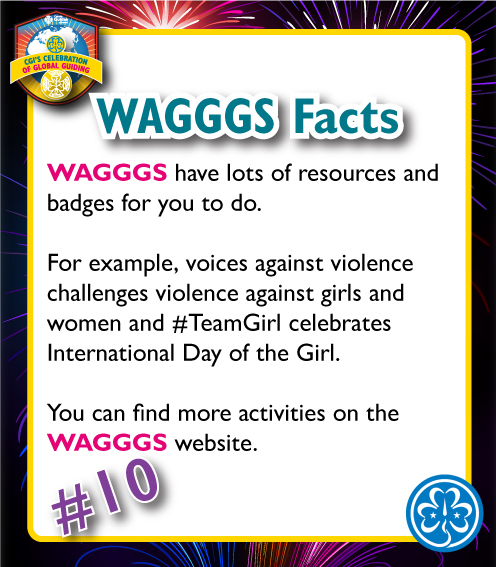 CGIGirlGuides's tweet photo. With day two comes more  @wagggsworld facts! #guidesitsagirlthing #CGIvirtualcamp #guidinglife #GuidingRocks https://t.co/1DN1GJXgHV