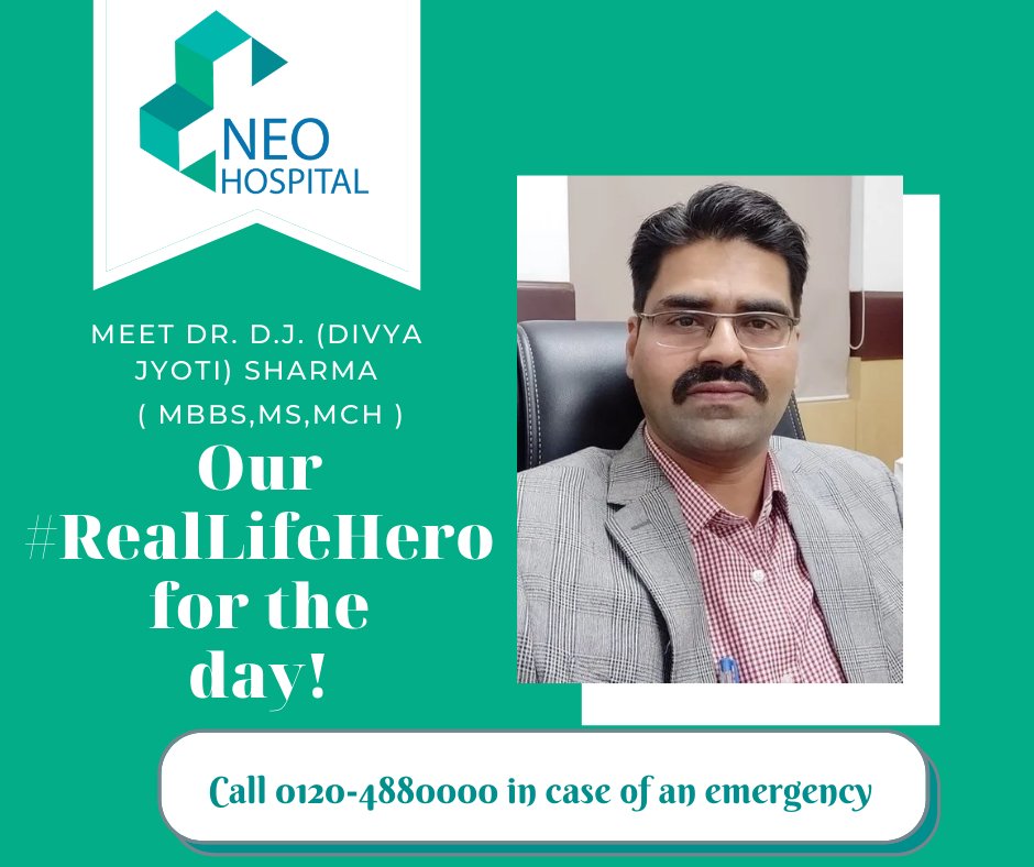 neo_hospital's tweet image. Dr .DJ(Divya Jyoti) Sharma isour star Neurosurgeon with over 17 years of overall experience as a doctor.
call 0120-4880000 in case of an emergency.
#neohospital #multispecialityhospital #advancedservices #noida #besthospitalinnoida #reallifeheroes #RealLifeHero #neurosurgeon