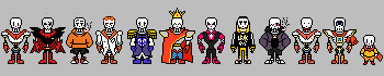 LNinadroid's tweet photo. NYEH HEH HEH, IT IS WE THE GREAT PAPYRUSES. SURPRISED TO SEE US HUMAN? (DON'T STEAL OR REPOST THESE SPRITES) #undertale #papyrus #undertaleAU #underfell #underswap #Invertedfate #storyshift #storyswap #Storyfell #fellswapgold #swapfell #horrortale #undercross #littletale https://t.co/FsI8OzntBJ