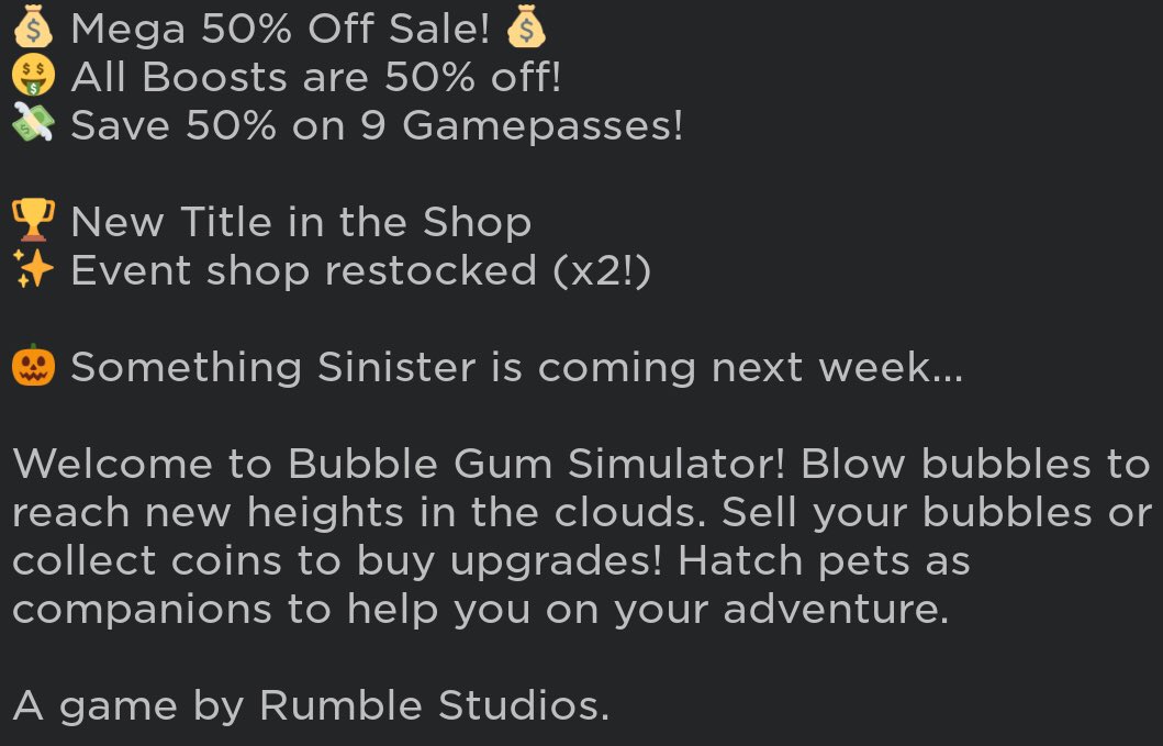 Bubble Gum Simulator Bgsroblox Twitter - 2x treat luck bubble gum simulator roblox