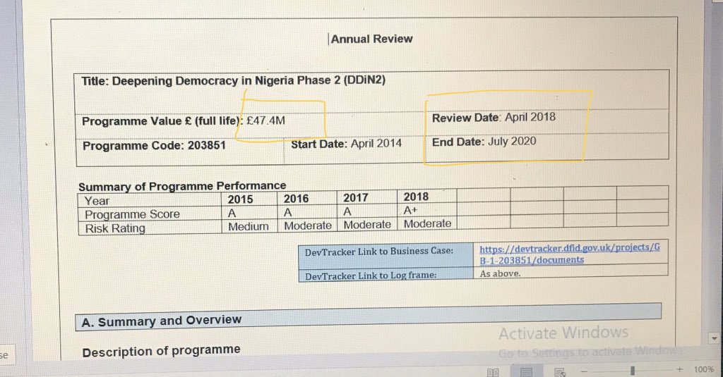 4-I have to admit that in some instances it is extremely difficult to separate  @PLACNG from  @YIAGA like in the €16M above, in another instance  @PLACNG also assessed £47.4M for 6 yrs 2014/20 from the UK govt in what is called deepening democracy part 1&2 @MOHD_Ks  @the_davidatta