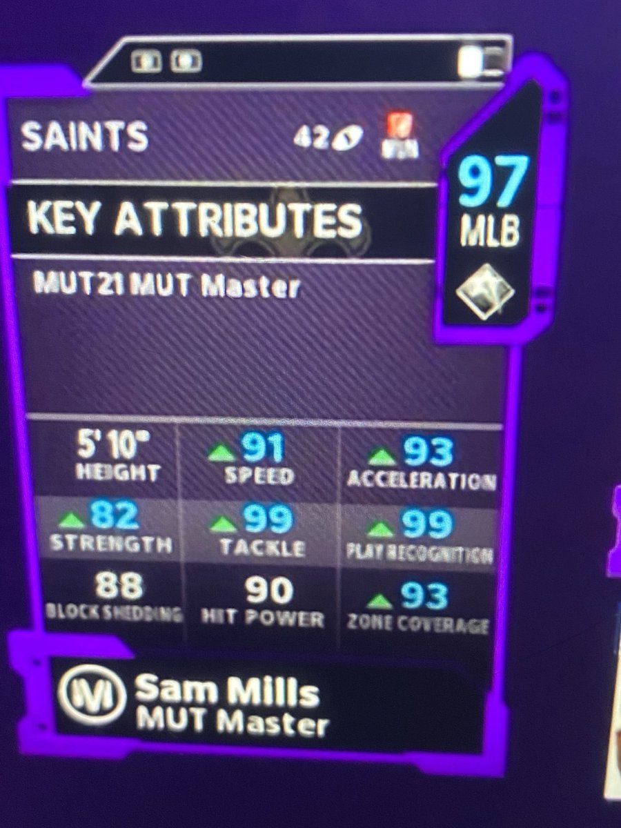 LethalRican's tweet photo. Where u with ur #MutMaster 👀 Sam Mills a GOON  #Madden21 #MUT https://t.co/f41sZdYbqH