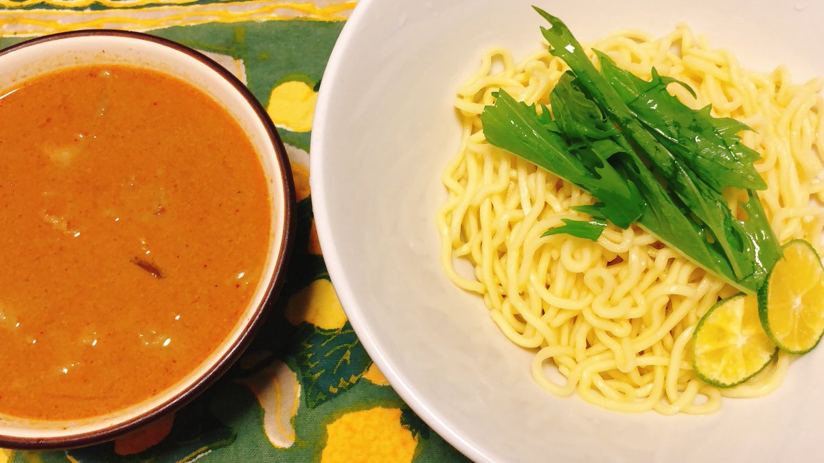 kachospice's tweet photo. 丸山製麺さんでゲットした麺で、
カレーつけ麺😋

#丸山製麺 #つけ麺 #スパイスカレー https://t.co/0U9zvazAGi