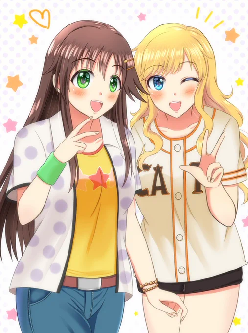 姫川友紀ちゃんと大槻唯ちゃんの服を入れ替えてみたよっていう絵 