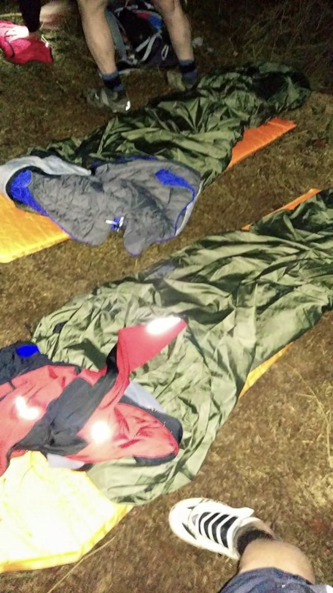 markwheelie's tweet photo. @SundayBrunchC4  taken when wild camping near Burnley there is a mysterious head between Karl’s left leg and arm https://t.co/bmddOPKuxD
