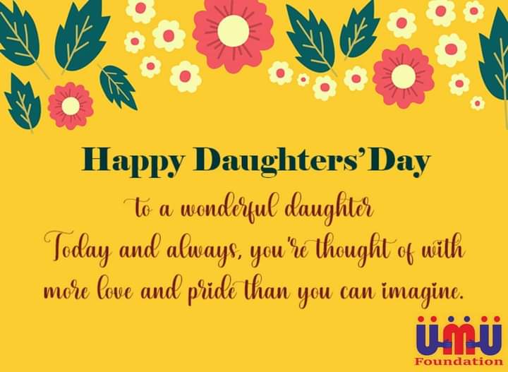 Secret Stars of India Wishes #HappyDaughtersDay 

#happydaughtersday❤️  #happydaughter #happydaughters #DaughtersDay2020 #daughters #SpecialDay #Moms #momlife #moms 
#mahendersaluja #secretstars #secretstarsofindia #umadeus #umadeusfoundation #csgtechnologies #mahtokitchencare