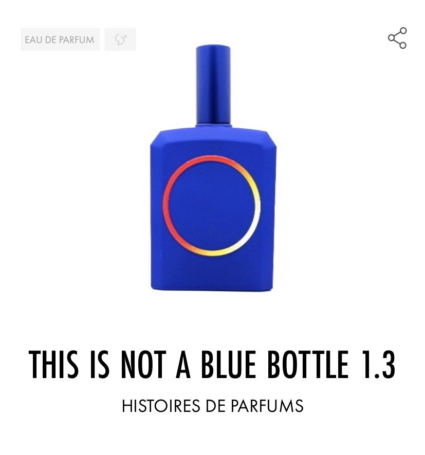 This is not a blue bottle 1.3, Histoires de ParfumsSafran, orange sanguine, rose, cuir et patchouli qui composent cette nouvelle version de « This is not a blue bottle ».