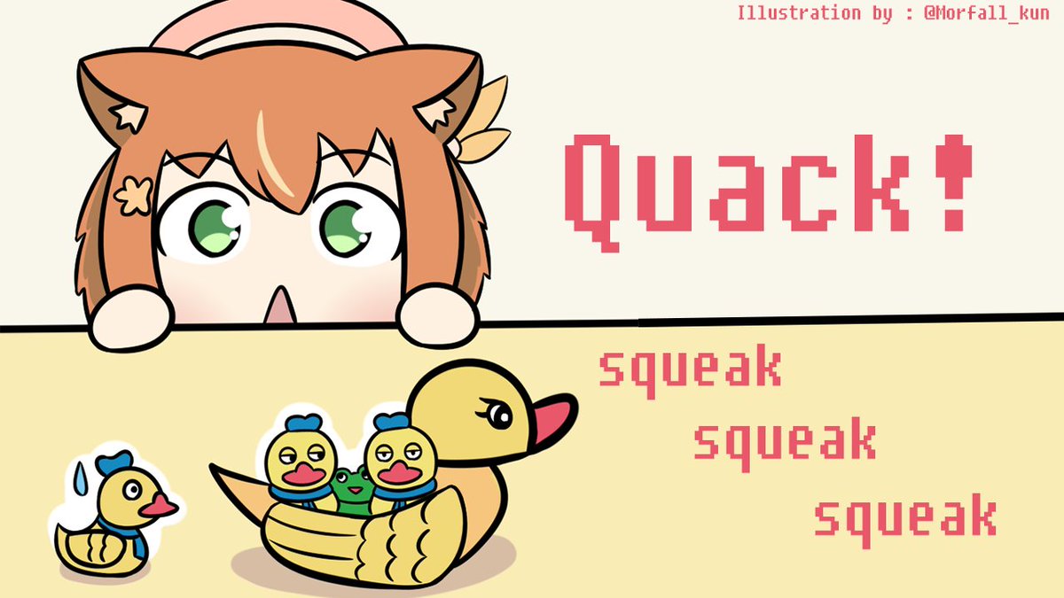 Hewwo !!!
Tonight is quack quack night !!
or..... is it more of squeaking night ??
Let's just check it out then !! ✨✨✨✨✨

Let's join the quack in the stream tonight 27 Sept 2020 at 9 PM (GMT+7) !!
Squeak squeak !!! ?

Link : https://t.co/UTVY4FfXdl 