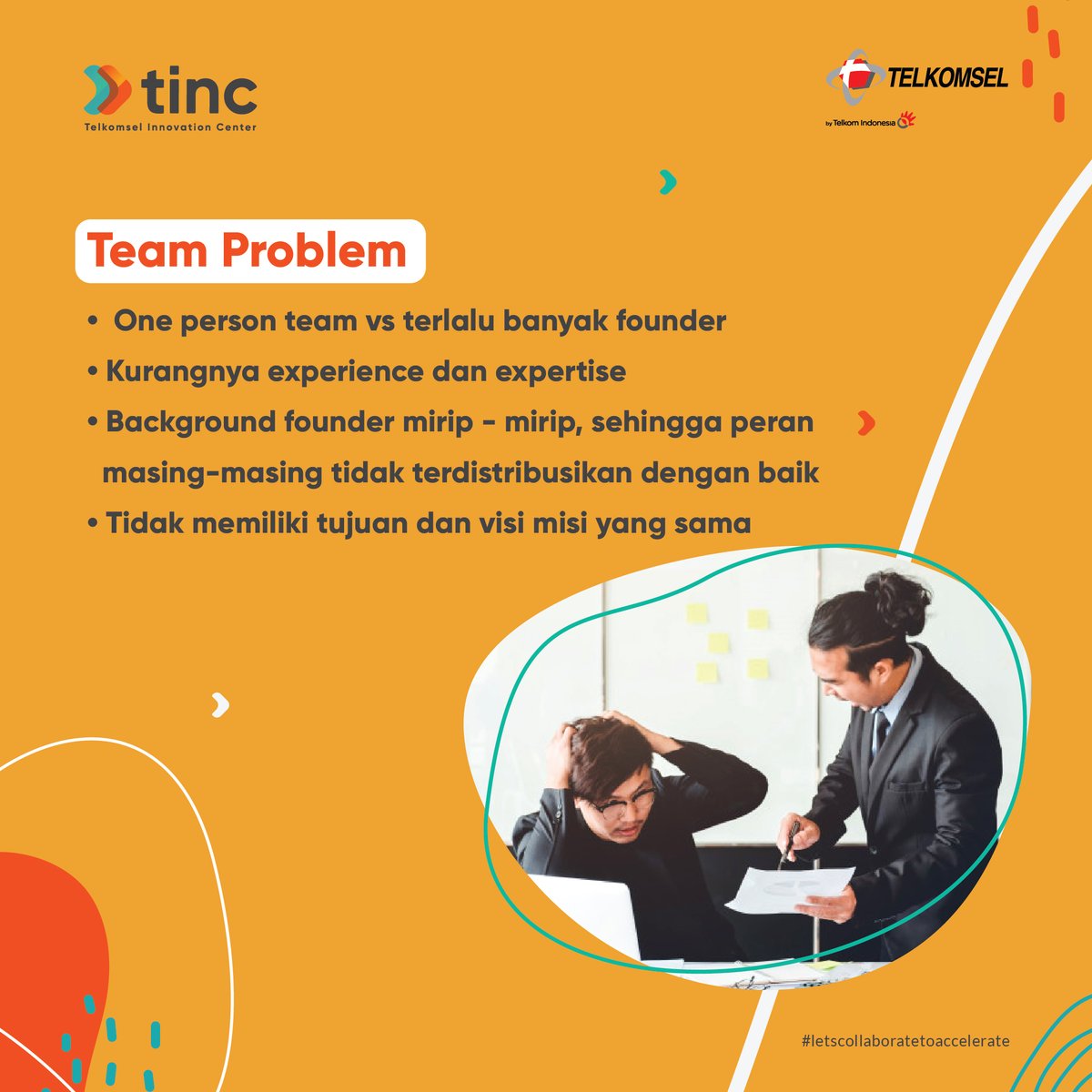 tinc_id's tweet photo. Pernah mengalami kegagalan saat membangun Startup? Mungkin inilah beberapa penyebab kegagalan kamu!

#Tinc #TelkomselInnovationCenter #TincTelkomsel #TincBatch5 #letscollaboratetoaccelerate #startupbisnis https://t.co/adObQKigZI