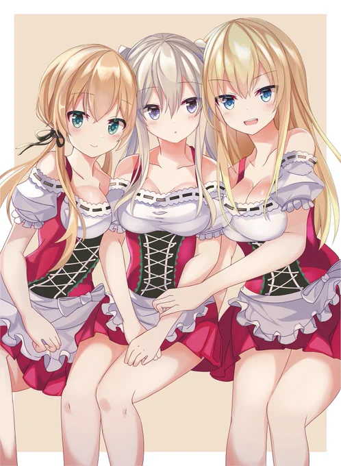 ディアンドル姿なドイツ艦の大きい子達 
