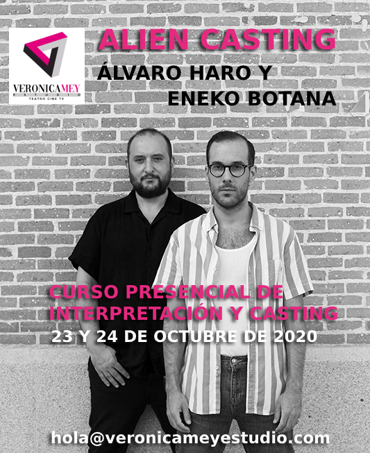 VMeyEstudio's tweet photo. Curso Presencial de #Interpretación y #Casting con ÁVARO HARO Y ENEKO BOTANA #AlienCasting en @VMeyEstudio #Madrid los días 23 Y 24 DE OCTUBRE DE 2020. Escribe a: HOLA@VERONICAMEYESTUDIO.COM
Más Info: https://t.co/qcNnei4AHB
#AmarEsParaSiempre #MercadoCentral #actor #actriz https://t.co/7gfFexXIep