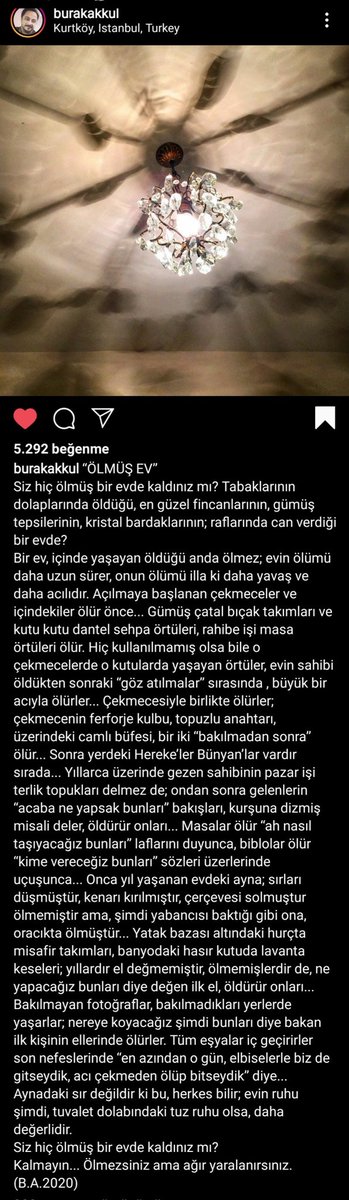 <a href="/burakakkul/">Burak Akkul</a> Burak Bey bu yazınızı, annemin ölümünden sonra  tesadüfen gördüm ve halen gözyaşlarıyla okuyorum.. Kaleminize sağlık..