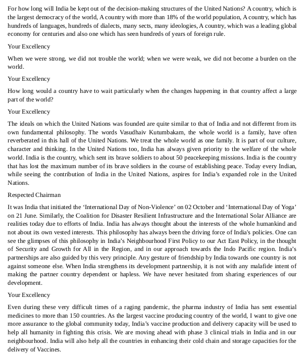 IndEmbDoha's tweet image. Text of Hon&apos;ble Prime Minister&apos;s address at the 75th United Nations General Assembly (UNGA) session 2020

نص خطاب رئيس وزراء الهند أمام الدورة 75 للجمعية العامة للأمم المتحدة لعام 2020 

#PMModiAtUN 
pib.gov.in/PressReleseDet…

@MEAIndia