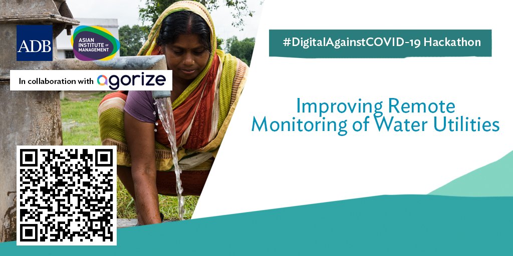 MAINinvestors's tweet image. How might we integrate smart water technologies to improve water utility asset management, monitor water supply operations, and manage staff remotely? 

Join the @ADB_HQ and @aim_edu #DigitalAgainstCOVID19 hackathon. Submit by October 16: challenges.adb.org/en/challenges/…

#ADBHackathon