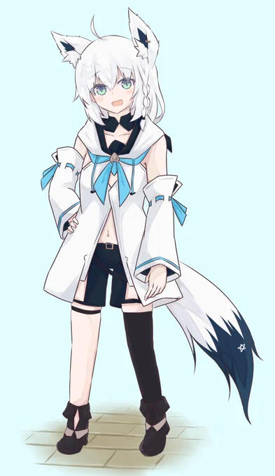 「私と一緒にゲーム買いに行きますか?」
#絵フブキ 