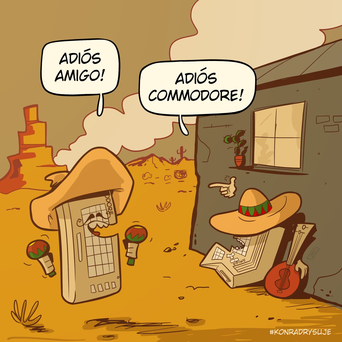 emulate_su's tweet photo. ¡Adios Amigo!: Толковый арт от польского иллюстратора Konrad (Rysuje) Guliński https://t.co/Lvlx7ZEk51 https://t.co/m0Xxd0GvMo