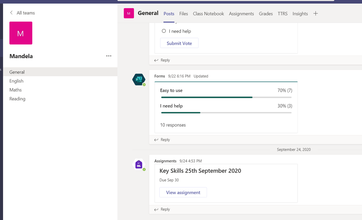chis_mich's tweet photo. @Gowriggle Endless possibilities with @MicrosoftTeams @OneNoteEDU   using in &amp; out of school and virtual clubs. Assignments link to Class notebook for home learning, General channel with tab linking to @microbit_edu &amp; @GetKahoot  Immersive Reader a must have inclusive tool... #GO2Edu https://t.co/135nrcn640
