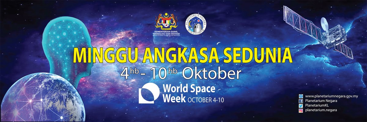 PlanetariumKL's tweet photo. Minggu Angkasa Sedunia kini kembali!!!
3-10 Oktober 2020 di @PlanetariumKL. Pelbagai aktiviti menarik diadakan bersama rakan strategik / rakan kerjasama. #MAS2020 #WSW2020
Event page: https://t.co/9GTdvaQ1CJ https://t.co/fy72WZ8c2k