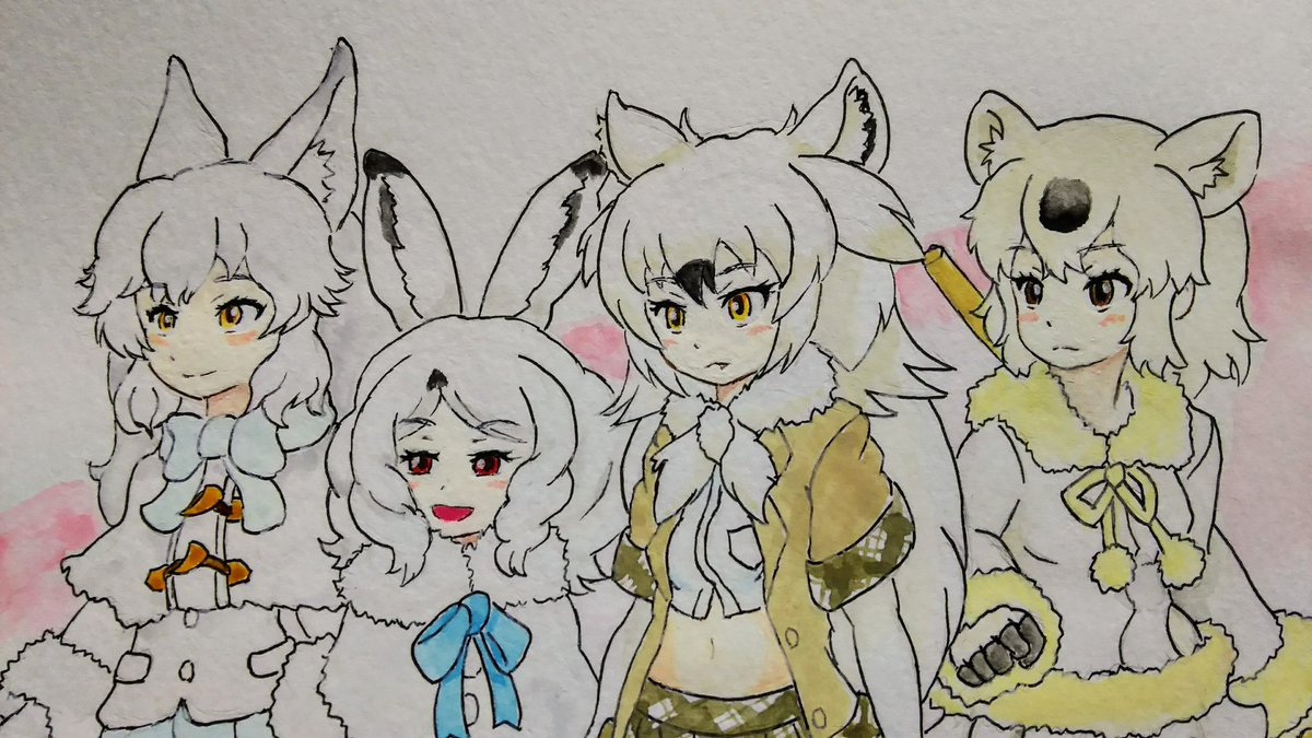 けものフレンズ キツネ ウサギ オオカミ クマ ホッキョクガールズです けものフレンズ Nanajinのイラスト けものフレンズ キツネ ウサギ オオカミ クマ ホッキョクガールズです けものフレンズ Nanajinのイラスト