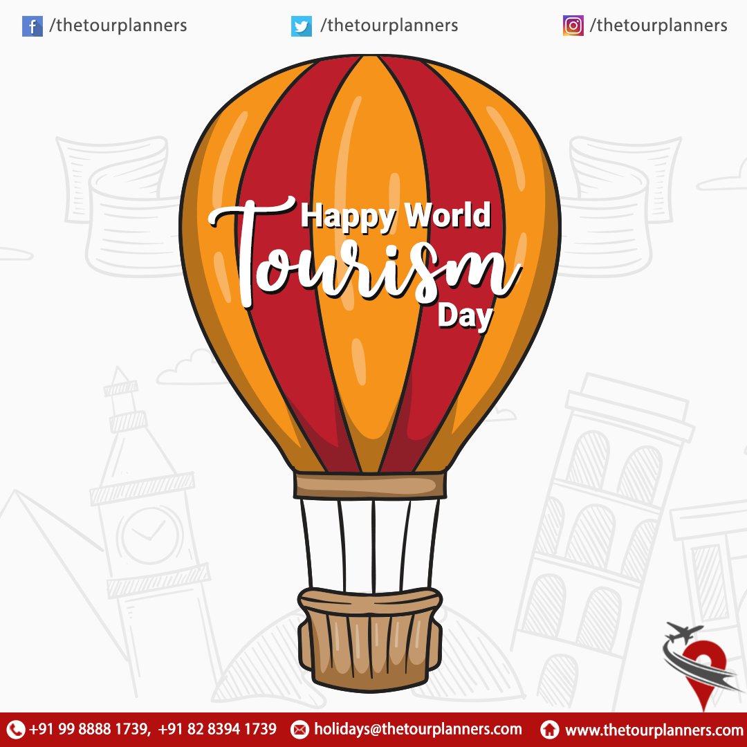 thetourplanners's tweet photo. "Travel and change of place impart new vigor to the mind. Not all those who wander are lost. The journey is the destination. Investment in travel is an investment in yourself.” 
#tourplannersindia #TourPlanners #worldtourismday2020 #WorldTourismDay #holidays #designbycolorfox https://t.co/aB7R2n6NMh