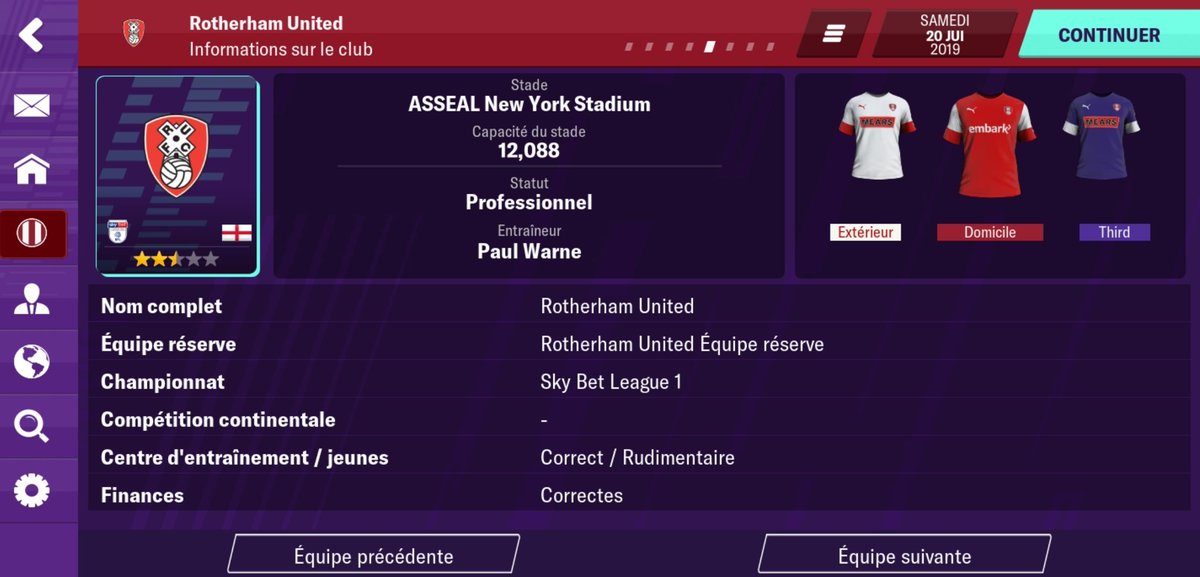 Second match pour nos joueurs ! 

⚔️ Rotherham
🏟️ Asseal New York Stadium ( 🛫)
📺 Bein sport 2