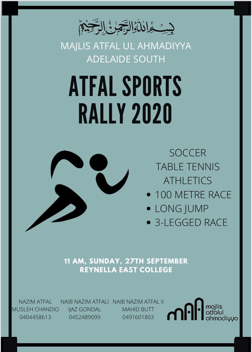Atfal_RegionSA's tweet photo. By the grace of Allah, we had the 2nd day of Atfal-ul Ahmadiyya Adelaide South’s sports rally which consisted of athletics and soccer @AMY_adlsouth @Atfal_AdlSouth https://t.co/JThhA2L16B
