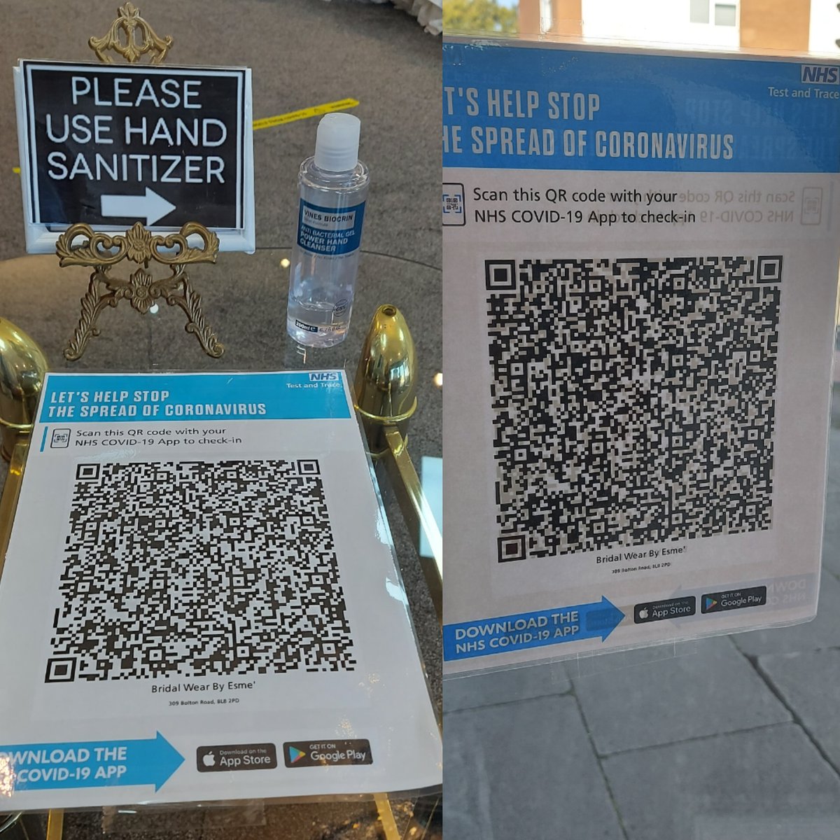 Just a reminder to all our customers who are visiting the shop that you will need to download the NHS Test and Trace App. 

We have them placed around the shop in various locations! 

Thank you ❤👰💍

<a href="/NHS/">@NHS</a> 
<a href="/NHSTestTrace/">NHSTestandTrace</a>