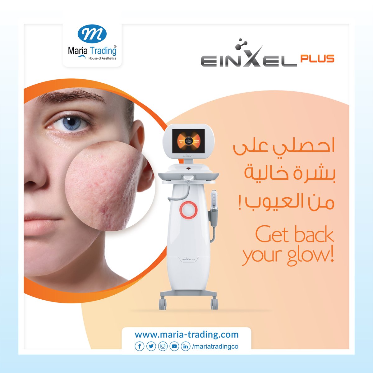 mariatradingco's tweet photo. Einxel Plus | Micro fractional needle RF
Get back your glow!
🌐
https://t.co/KveinKJkXW
Maria Trading® | House of Aesthetics
info@maria-trading.com | +971 6 55 79 818
#Einxelplus #rejuvenating #face #FractionalRF #aesthetics #beautycare #medical #skin #Dermatology https://t.co/H1BLlRENSU