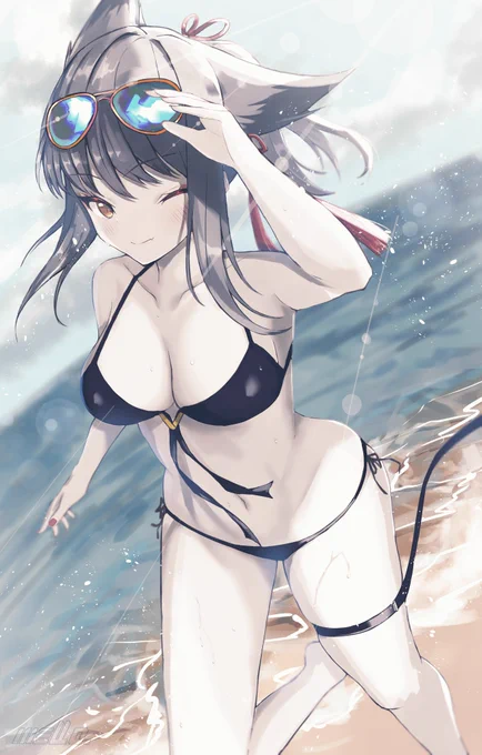 水着涼月?️

#アズールレーン 
