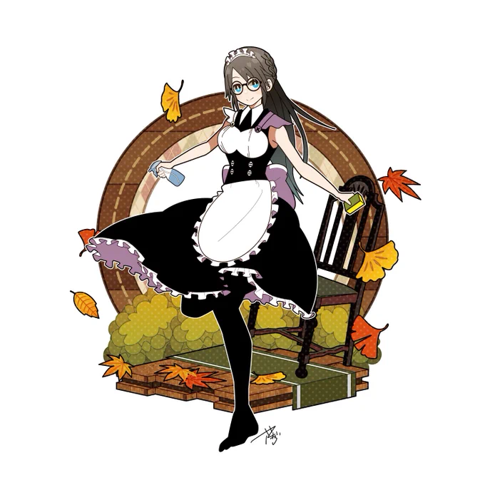 三峰 結華を描きました?[メイド] 