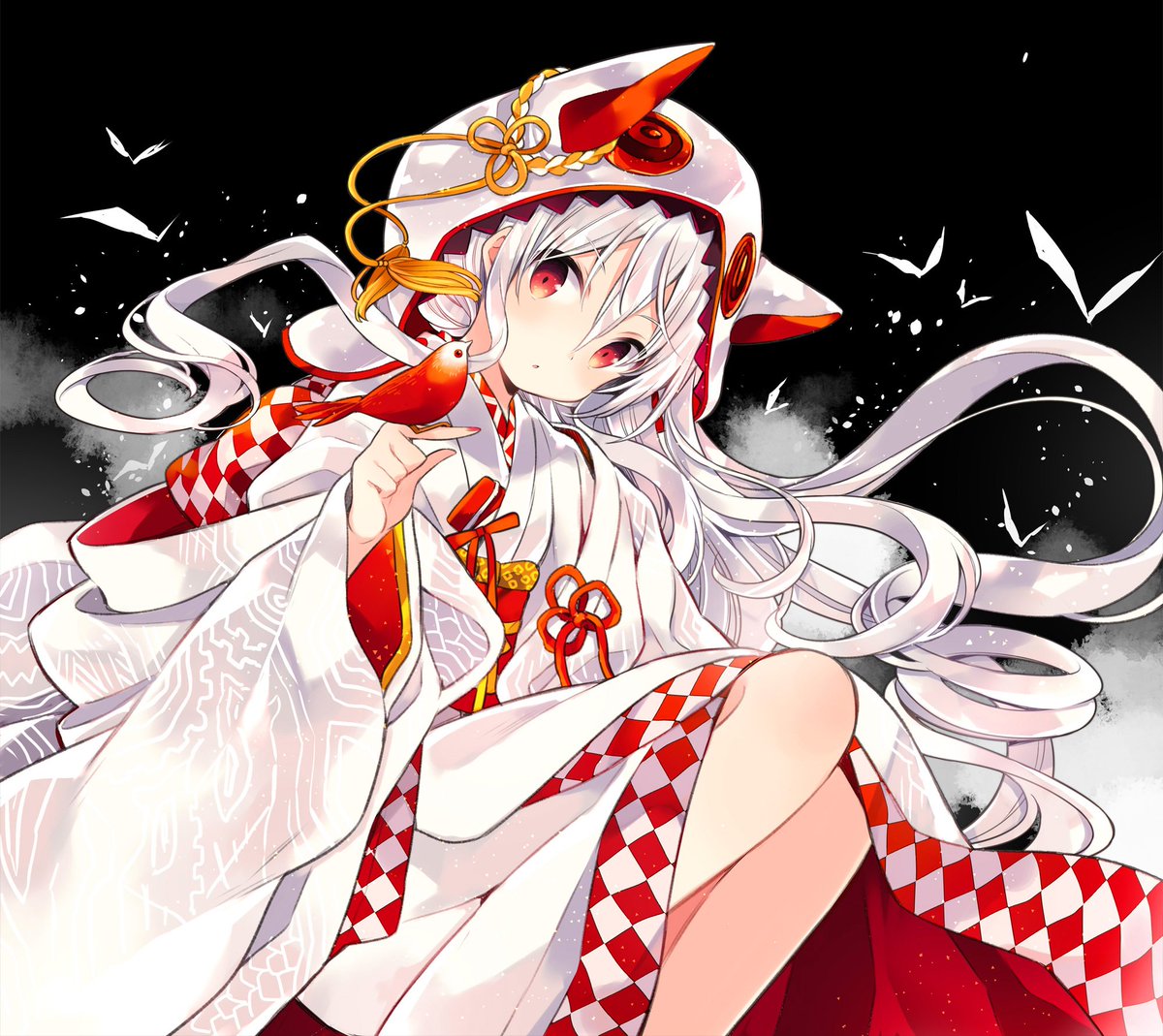 うらら迷路帖の千矢がカワ イイ 天真爛漫な白髪ロングな赤目とか もろタ ななしのイラスト うらら迷路帖の千矢がカワ イイ 天真爛漫な白髪ロングな赤目とか もろタ ななしのイラスト