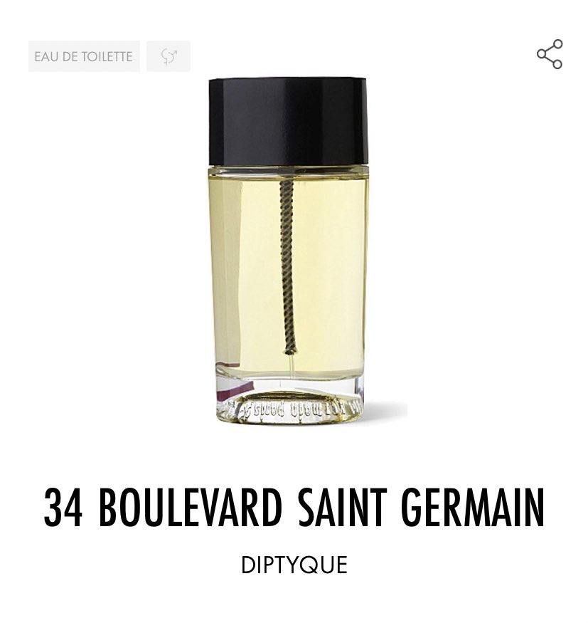 34 Boulevard Saint-Germain, DiptyqueUne eau de toilette légère et chyprée, facile à apprécier et fournies de notes florales, épicées et boisées.