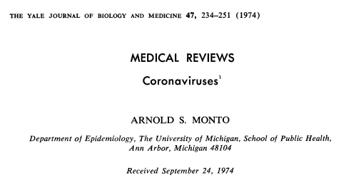Kids catch coronaviruses. Quick thread of a review article about two cold coronas that we knew about in 1974 when this article was written.The article also says CoVs are airborne and also that kids would have milder presentation.
