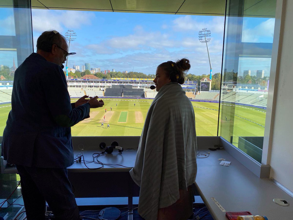 I can confirm this is the coldest I’ve ever been whilst watching or playing cricket. 

A T-Shirt
A jumper
A winter coat 
2 blankets 

Not helping 😭 

#WomensCricketMonth #bbccricket