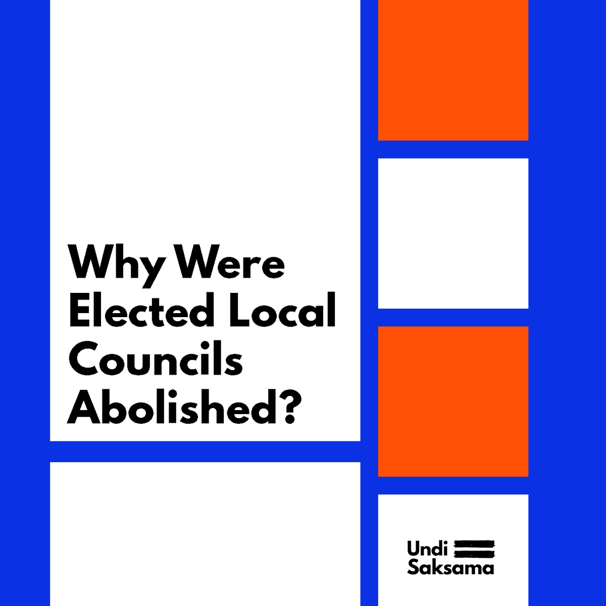 UndiSaksama's tweet photo. Why are we able to vote for our MPs and ADUNs at the national and state levels but not for our local governments? https://t.co/CI4Ha0dFJb